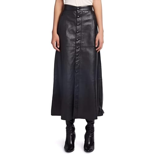 D DOLLY LAMB Leather Full Skirt for Women - Regular Use Slim Skirt