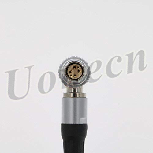Uonecn Red Epic Scarlet Camera Power Cable D Tap to Right Angle 1B 6 Pin Female Flexible Thin Cord 39''