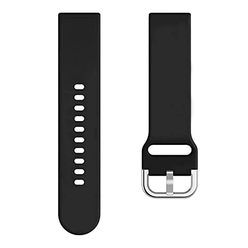 Image of PEFKO PSS56 19MM Replacement Soft Silicone Sporty Straps /Bands Compatible for Boat Storm Smart Watch & Watches with 19mm Lugs Size (19MM, BLACK)