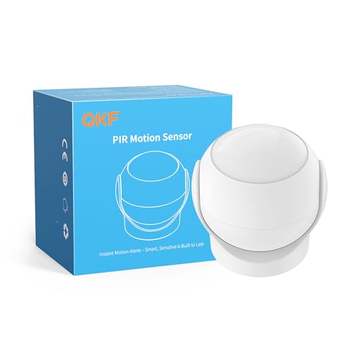QKF Zigbee Smart Bewegungsmelder Einstellbare Empfindlichkeit für Alarmanlage und Smart Home Kompatibel mit Home Assistant Alexa Erfordern Zigbee Hub