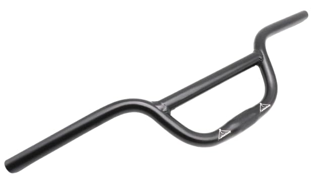 Kierownica rowerowa BMX 620 mm/640 mm/660 mm wys. 110 mm, aluminium 6061 Oldschool Retro - z aluminium, 25,4 mm, czarna/srebrna, do rowerów miejskich i renowacji (660 mm, czarna)