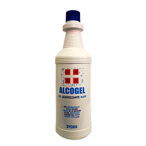 Gel Igienizzante Mani - Alcogel Sydex - Con antibatterico - flacone da 1 litro - Categoria cosmetica: Gel idroalcolico