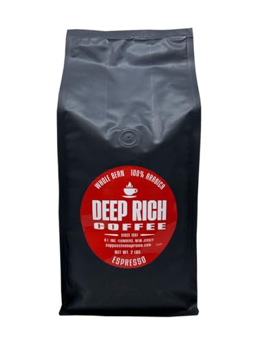 DEEP RICH Espresso Blend Whole Bean Coffee 2 Lb. Bag miniatura 1