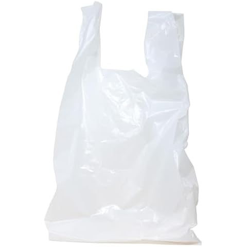 Unistar Plastic Shopping Bag, 12" x 7" x 23", 1.2 mil, White | 500/Case Cover