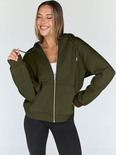 Image of Trendy Queen Womens Oversized Zip Up Hoodies Y2K Fall Sweatshirts 2026