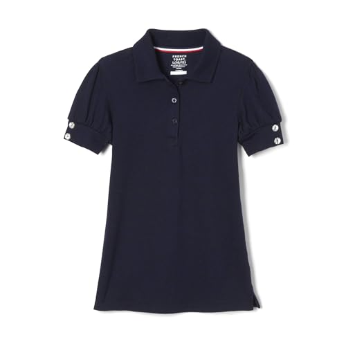 Image of French Toast Girls Puff Sleeve Double Button Polo
