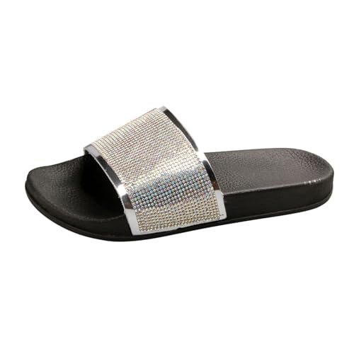 Cocila Sandalias Planas Mujer Zapatillas De Colores con Imitación Mujer, Gruesa, Cómodos Y Versátiles Zapatos Playa Estar por Navideñas (Black, 40) Brasileras Alpargatas Deportivas Goma