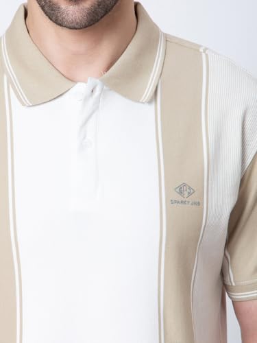 Image of SPARKY Men's Cotton Solid Polo Tshirt Half Sleeves