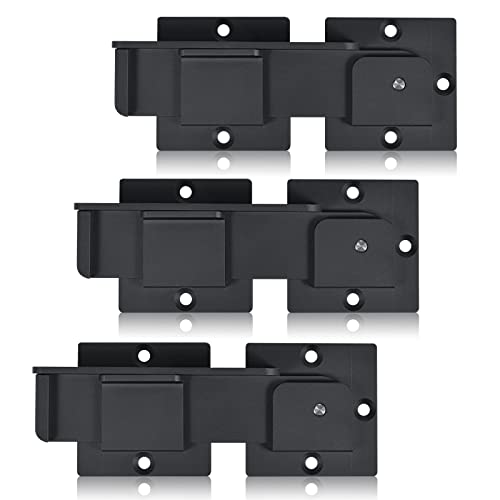 GreaTalent 7.5' Flip Gate Latch Lock with Padlock Hole 3Pack, 4mm Heavy Duty Aluminum Alloy Adjustable Door Latch for Sliding Swing Open Door, Outdoor Gate, Wooden Fence, Barn Door, Shed, Garage, Yard