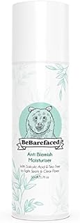 BeBarefaced Acne Treatment Acne Cream Moisturiser - Spot Cream Spot Treatment for Face with Tea Tree Oil and Salicylic Acid BHA - Anti Blemish Face Moisturiser - Women Mens Moisturiser Milia Treatment