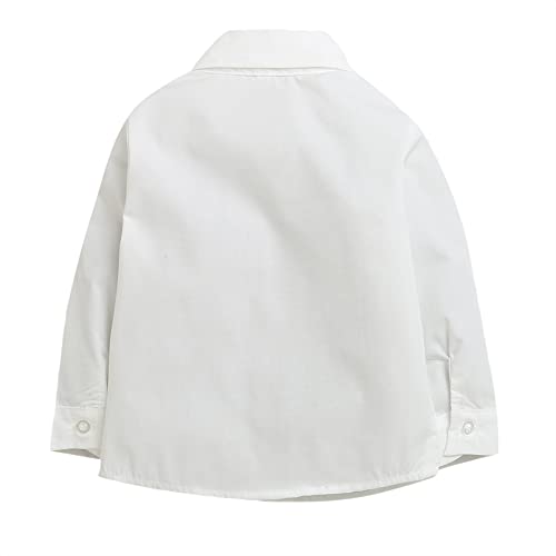 Image of Hopscotch Boys Polyester Blend Formal Set In White Color For Ages 4-5 Years