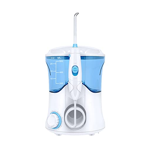 ウォーターフロス口腔洗浄器 ジェットウォッシャー 携帯型 口腔洗浄機 ポータブル歯科用口腔洗浄器 プロのウォーターフロッサー 歯クリーナー 水流無段階強さ調整7つのウォータージェットチップ、歯のクリーニングのための600ML電動デンタルフロスピック