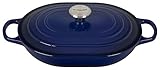 Le Creuset Enameled Cast Iron Signature Oval Casserole, 3.75 qt., Indigo