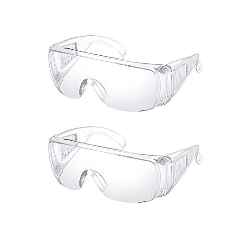 Preisvergleich Produktbild klar Schutzbrille Persönlich Schutz Ausrüstung Anti Nebel Transparent Schutzbrillen UV Schutz Erwachsene Über Brille Schutzgläser Zum Konstruktion, Labor, Chemie Unterricht