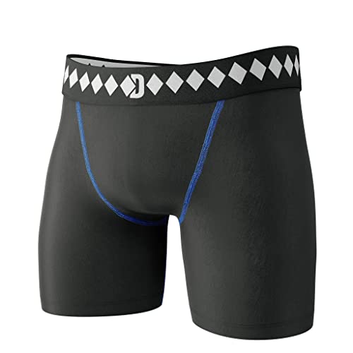 Diamond Mma Compression Shorts With Built-In Jock Strap Supporter With Athletic Cup Pocket For Sports, Medium Black #TOP1