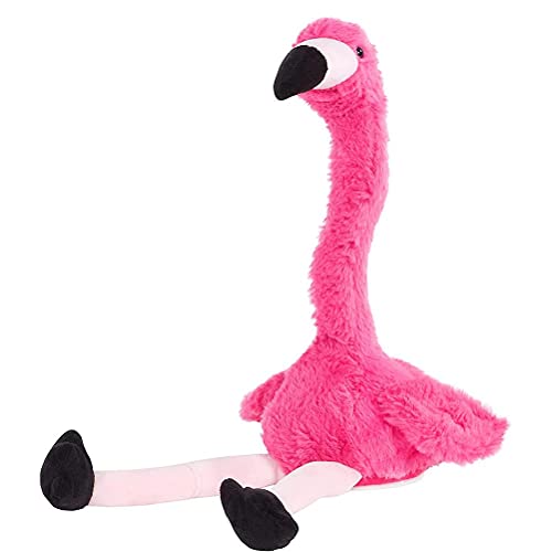 Ghzste Juguete de peluche de flamenco, juguete de peluche eléctrico de flamenco, juguetes de animales que hablan y bailan para niños
