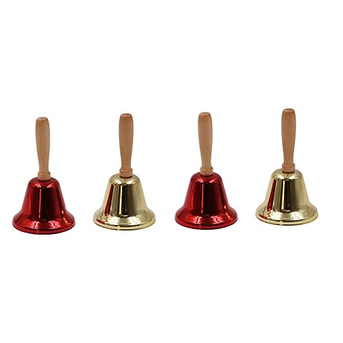 AIDIRui Mini campana navideña de 4 piezas para campana de servicio para profesor.