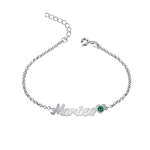 MI JOYA PERSONALIZADA - Tobillera PLATA DE LEY personalizada con ...