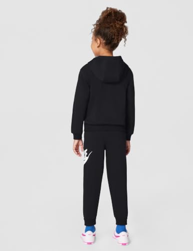 Image of Nike Kids' Sportswear Club Fleece Pullover Hoodie and Joggers 2-Piece Outfit Set (Large Swoosh Logo)
