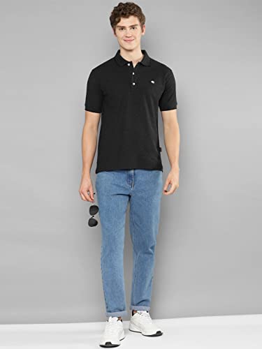 Image of Allen Cooper Solid Pure Cotton Polo Tshirts for Men