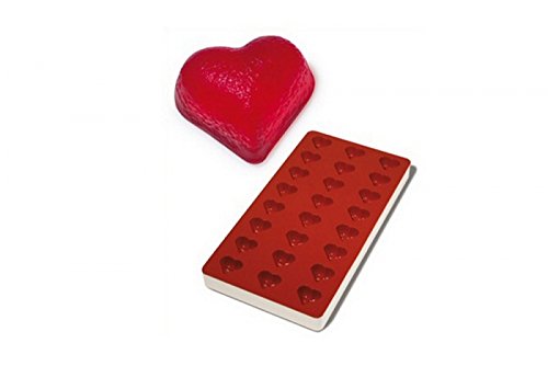 Silikomart Silikonform für Gelee Bonbons Pralinen HEART Pralinenform 24 Herzen