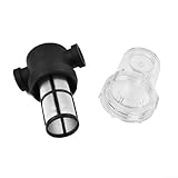 Oniissy Inline-Filter für Heimbrauen mit 100 Mesh-Sieb, Sediment aus Bier, nicht nötig, für einfache Reinigung, inklusive 2 Schlauchstutzen und 1/2 Zoll Barb Schlauch