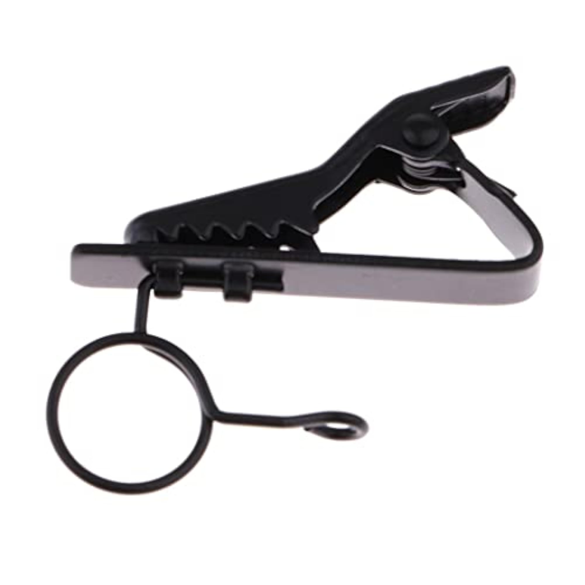 Durable Metal Microphone Collar Tie Clip with Ring