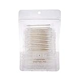 Cotton Swabs, Q Tips, 100 Count Natural Cotton Buds, Individually Wrapped Double Tipped Cotton Tips for Ear, Beauty Care, Cleaning (Round & Pointed Shape Cotton Heads)