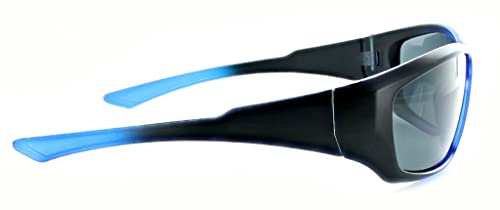 Optic Nerve - 2022 Premium & Affordable Polarized Sport Sunglasses for Boys, Cowlick Edition with Black/Blue Frame/Smoke Lens3