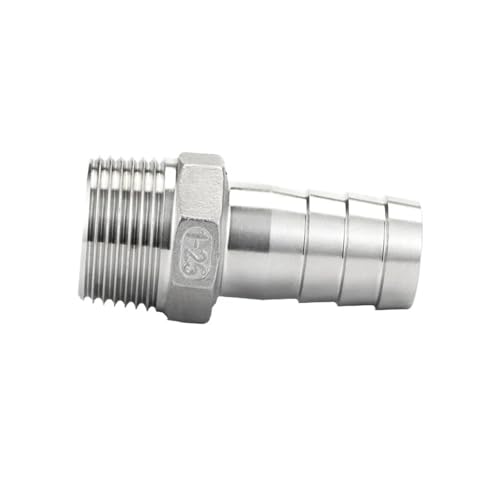 Conector de espiga de acero inoxidable 304 con rosca macho de 3/4 BSPT 6