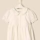 Amazon Essentials x Sofia Grainge Mädchen Kleid aus Baumwollsatin mit Kragen, Elfenbein, 3 Jahre
