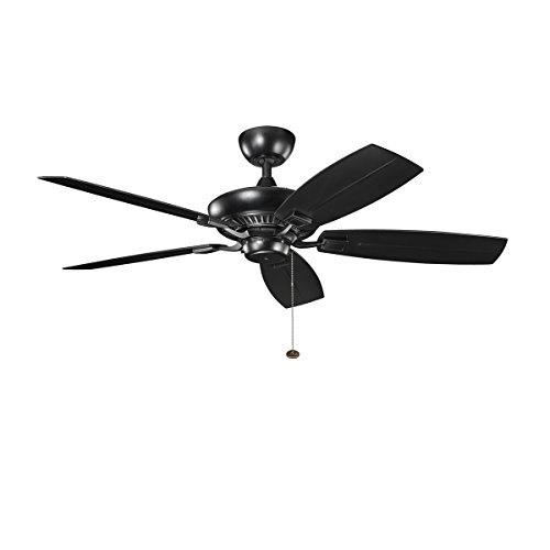 Kichler 310192SBK 52-Inch Canfield Patio Fan, Satin Black