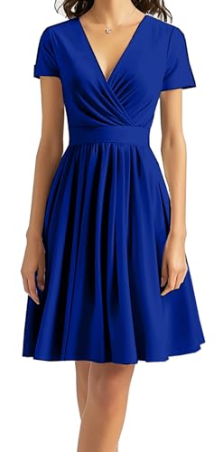 Image of DinyIn Women's 2025 Summer Short Sleeve Casual Dresses