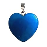 Shan-S Christmas Decor Natural Rough Stone Love Pendant, Crystal Heart Pendant Stone Peach Heart Pendant Women's Necklace Natural Rough Stone Love Pendant