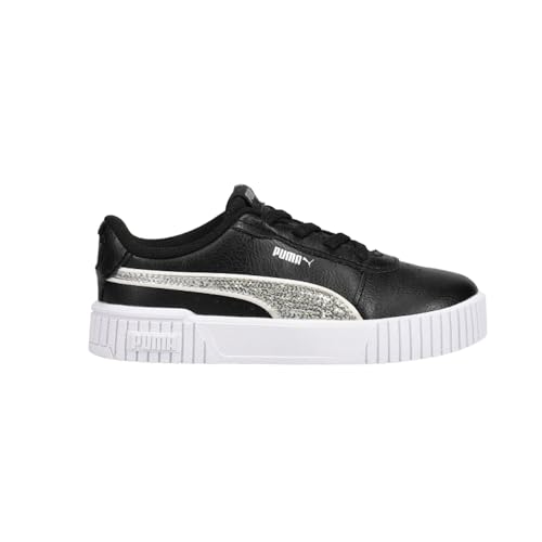 PUMA Toddler Girls Carina 2.0 Glitzy Lace Up Sneakers Shoes Casual - Black