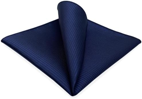 S&W SHLAX&WING Mens Pocket Square Solid Color Plain Blue Red Grey Large for Suit