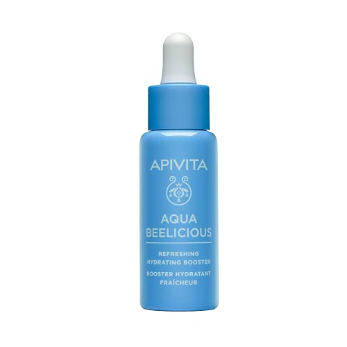 Apivita AquaBeelicious Refreshing Hydrating Booster Serum 1.01 fl. oz.| Face Hydro Boost Serum with Hyaluronic Acid for Bright, Moisturized & Glowing Skin