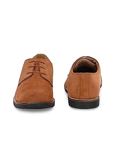 Image of HiREL'S Premium Suede Derby Smart Casual Shoes for Men | Office Soft Cushioned Corporate Casuals