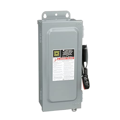 Square D by Schneider Electric Square D - HU361AWK Heavy Duty Safety Switch, Steel, Non-Fusible, 30-Amp, 600V, 3-Pole, NEMA 12