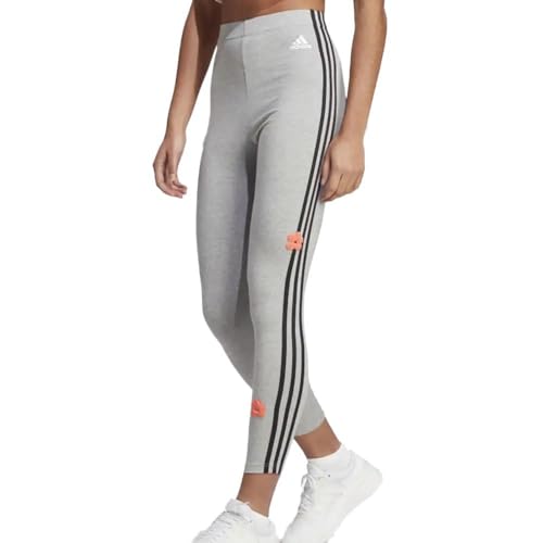 adidas Leggings Donna Grigio W Flower Leg, grigio, L