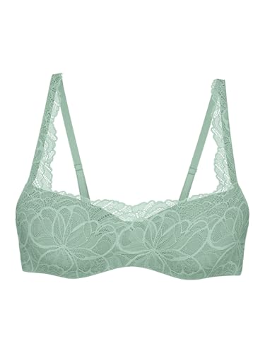 Triumph Body Make-up Illusion Lace Balconette Bra, Misty Turquoise, 90D para Mujer