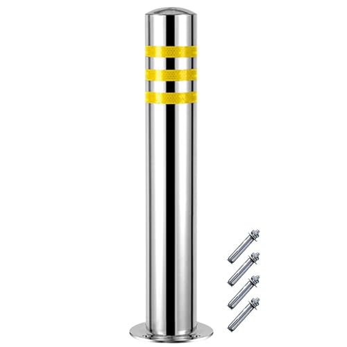 Generico Dissuasore di Sicurezza Fisso per impieghi gravosi - Argento, 750x76 mm, Ideale per parcheggi privati, ingressi condominiali, scuole e Protezione della sicurezz