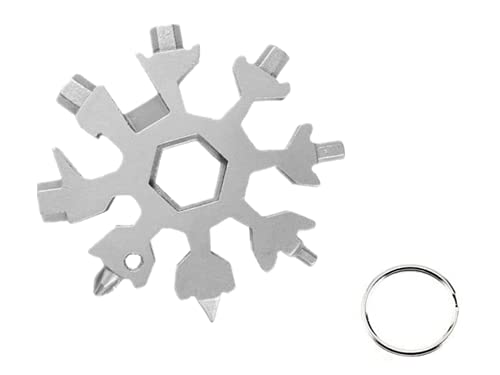 Anlising Schlüsselbund Schraubendreher 18-in-1 Multi Tool Tragbares Schneeflocke Werkzeug Multifunktionswerkzeug aus Edelstahl Schneeflocke Multitool Flaschenöffner Ringschlüssel 1 Anlising Schlüsselbund Schraubendreher 18-in-1 Multi Tool Tragbares Schneeflocke Werkzeug Multifunktionswerkzeug aus Edelstahl Schneeflocke Multitool Flaschenöffner Ringschlüssel