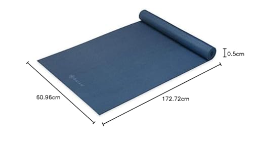 Gaiam Yoga Mat Premium Solid Color Non Slip Exercise & Fitness Mat for All Types of Yoga, Pilates & Floor Workouts, Indigo Ink, 5mm