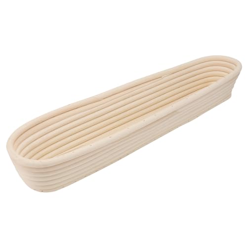 TOYANDONA Cesta de Fermentación para Pan Ratán Natural Molde para Hornear Pan Artesanal Cesta Ovalada para Masa Madre Segura y Resistente