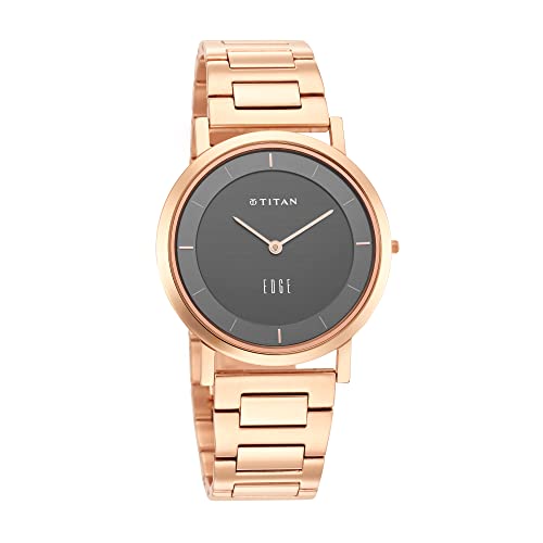 Titan Mens Analog White Dial White Band Stainless Steel Watch - Image 2