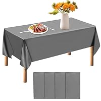 Rechthoekige zwarte tafelkleden voor Halloweenfeest, 3 stuks, 137 x 274 cm, papieren rol, wegwerp tafelkleed van kunststof, waterdicht, oliebestendig, tafelkleden voor feest, picknick, verjaardag