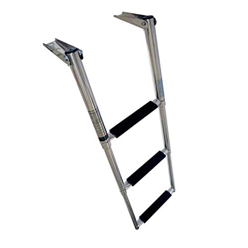 Escalera telescópica con 2 peldaños de acero inoxidable miniatura 2