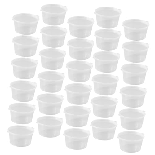 ARTSEWPLY 100個 使い捨てデザインでコンパクトな入り調味料小けボックス 蓋付き 軽量持ち運び可能 テイクアウト用ソースカップ フルーツサラ