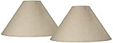 Fine Burlap Set of 2 Empire Lamp Shades 6x21x13.5 (Spider) - Brentwood